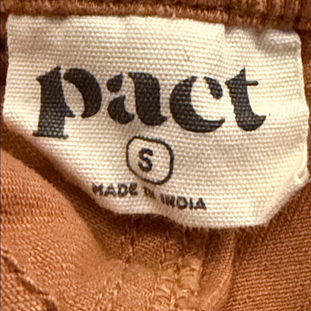 PACT Organic Cotton Stretch Twill Denim Wide Leg Pant Size Small - Picture 7 of 8